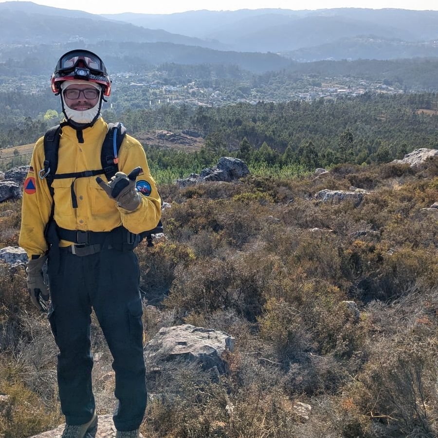 Thomas im Einsatz bei der Waldbrandbekämpfung